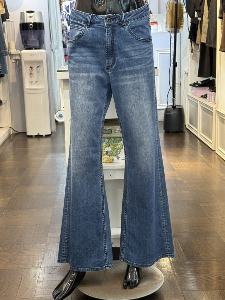 【Adonisis】ワイドレッグストレッチデニムPT